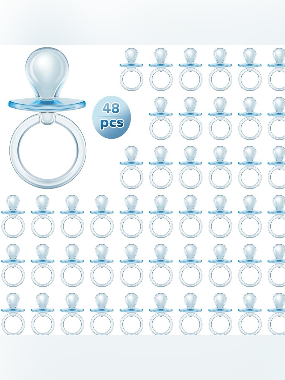 Blue Pacifier Ring Party Decorations